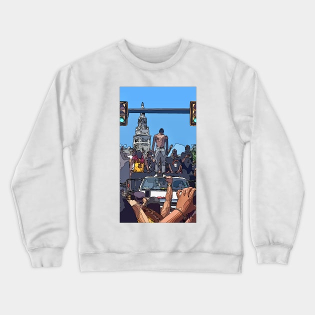 Kyrie Irving Motorcade Crewneck Sweatshirt by Playful Creatives